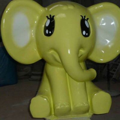 香港玻璃钢卡通动物雕塑价格 大象
